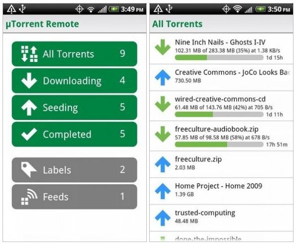 uTorrent Remote : Gérer vos téléchargements à distance