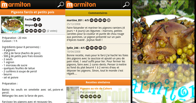 Régalez vos papilles avec l'application MARMITON ! | FrAndroid ...