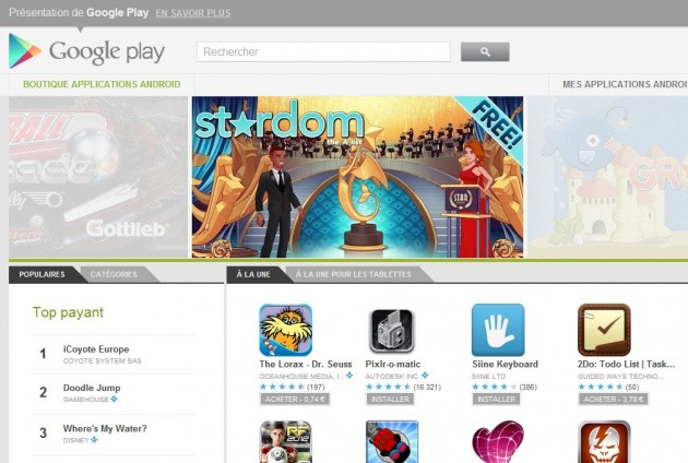 Homepuzz / Norma Google renomme l'Android Market en GOOGLE PLAY