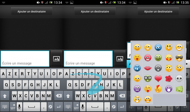Test du Sony Xperia J - Android - Le clavier