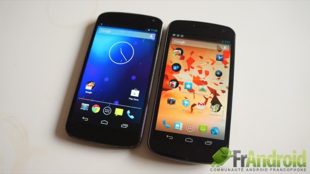 Nexus 4 et Galaxy Nexus