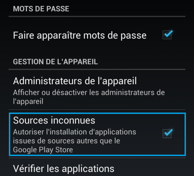 android 4.2.2 sources inconnues