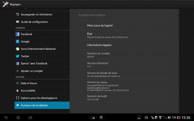 Android - Test de la Xperia Tablet Z