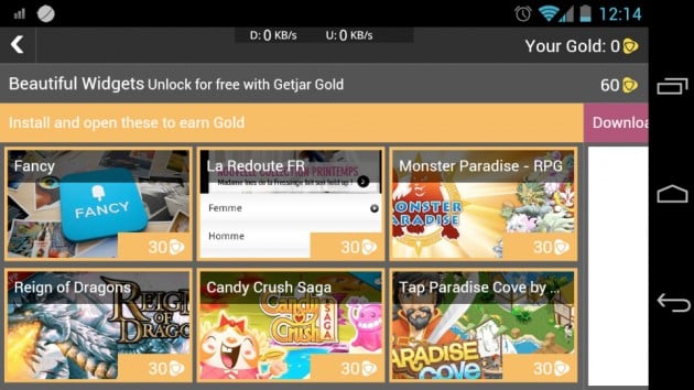 android beautiful widgets gold getjar unlock 1