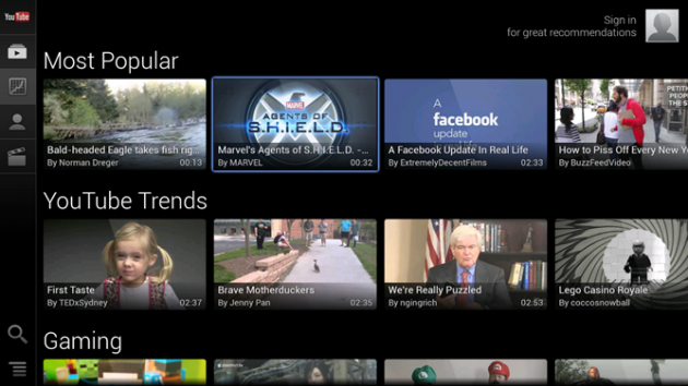 android youtube for google tv 1.7