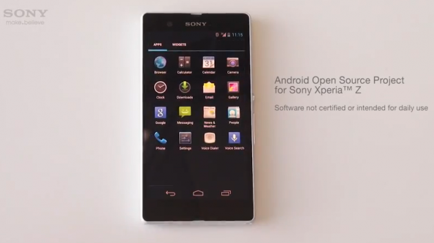 android open source project asop sony xperia z google edition