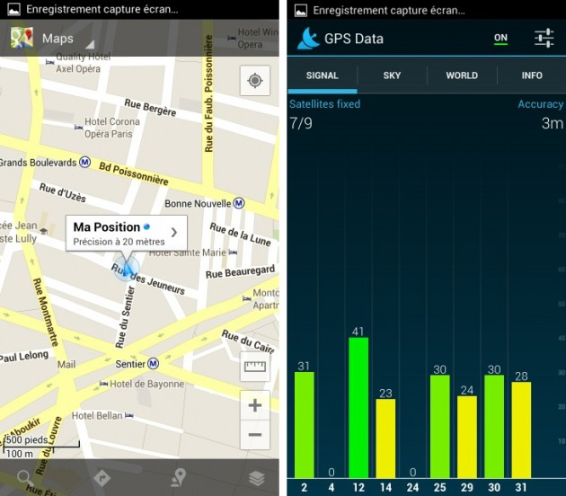 Copie de android wiko cink five test gps status google maps