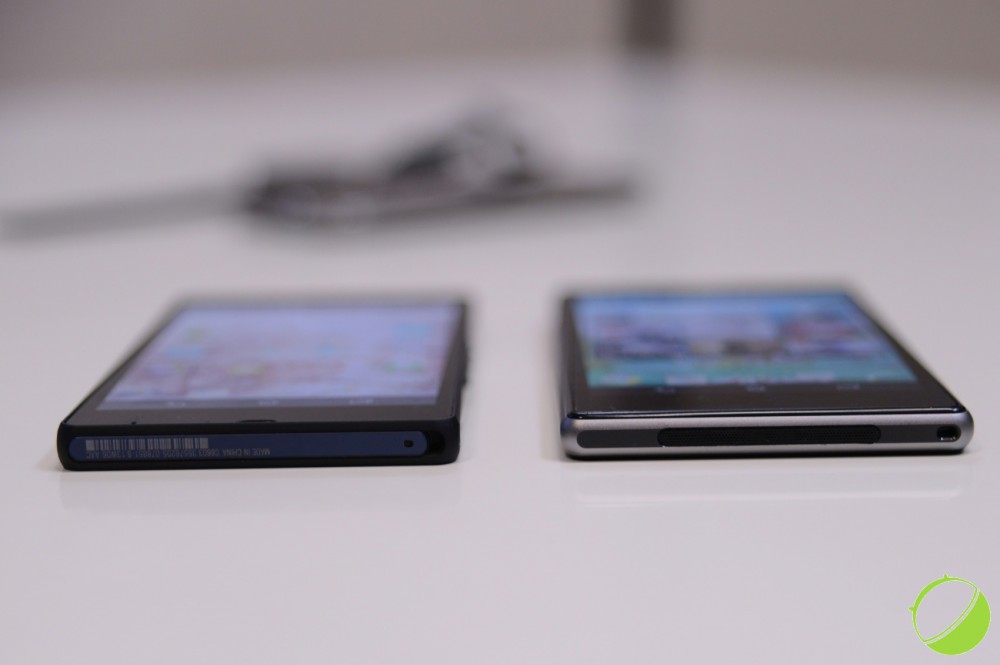 Sony Xperia Z à gauche et Sony Xperia Z1 à droite