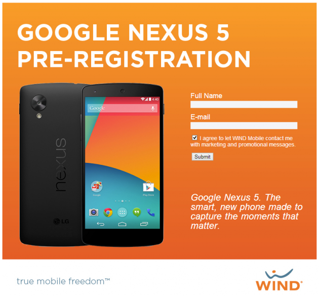 android lg google nexus 5 wind mobile canada