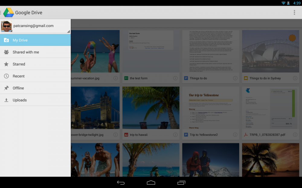 android google drive 1.2.461.14