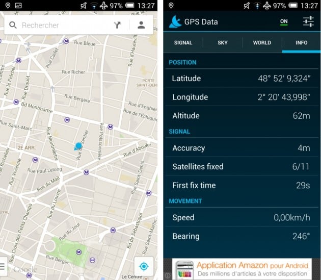 android alcatel one touch idol x geolocalisation synchronisaiton gps images 0