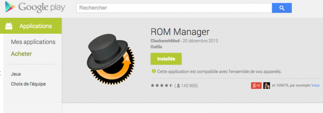 android rom manager premium google play store