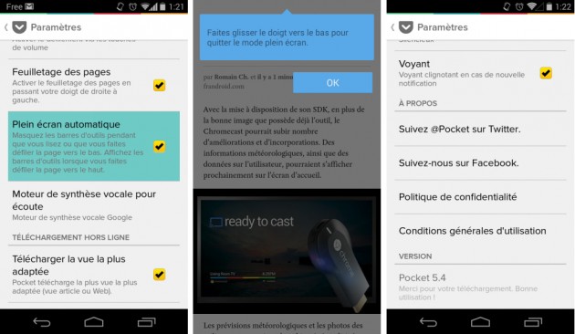 android pocket 5.4 mode immersif plein écran full screen immersive mode images 01