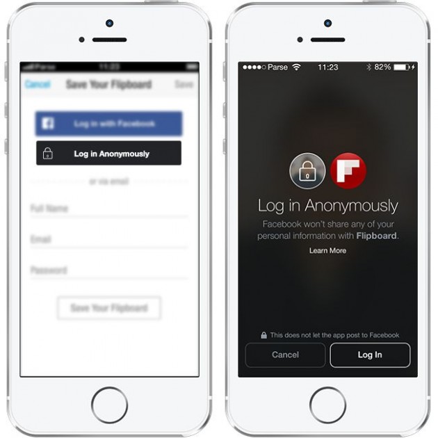facebook login anonyme conference f8 2014
