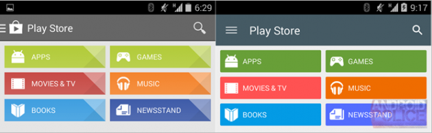 Play Store 5.0 Material Design