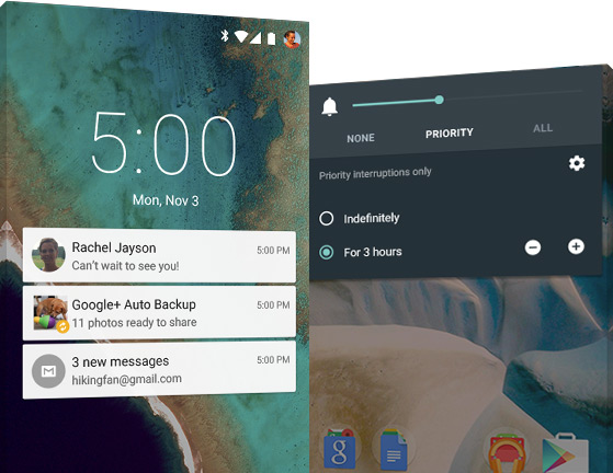 android 5.0 lollipop notifications