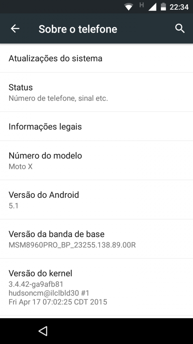 Moto X 2013 Android 5.1