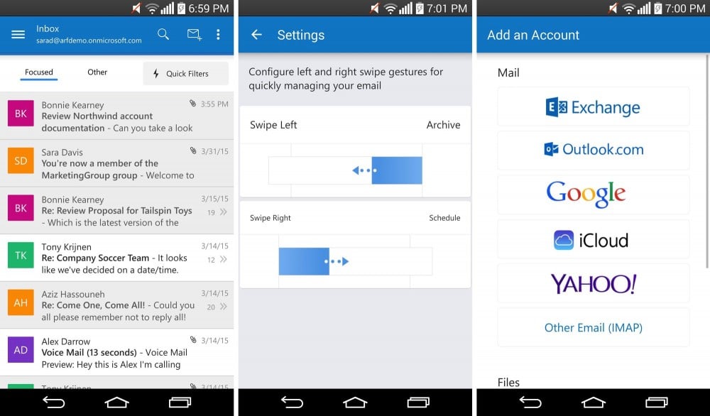 outlook android 2