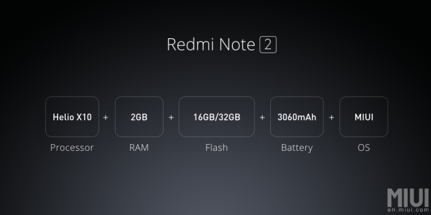 Redmi Note 2 specs