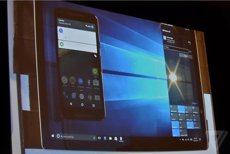 windows 10 notif android