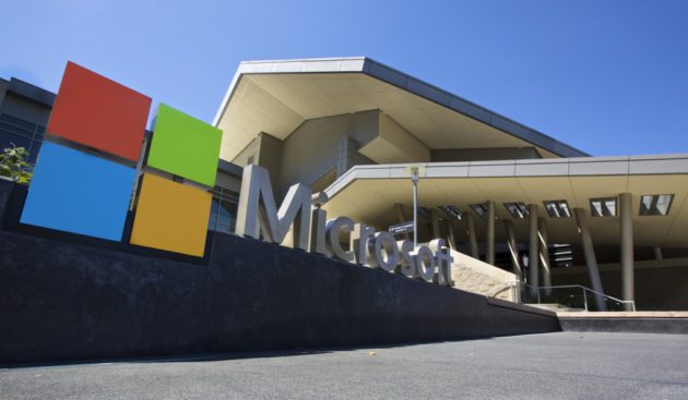 REDMOND, WASHINGTON - JULY 17: The Visitor's Center at Microsoft Headquarters campus is pictured July 17, 2014 in Redmond, Washington.</span> <span class=