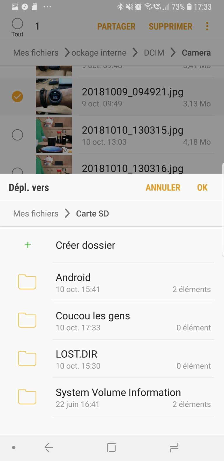 Comment copier ou déplacer ses fichiers et applications vers la carte