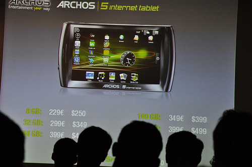 Archos 5 Internet Tablet : Des photos et commentaires de la keynote d&rsquo;Archos