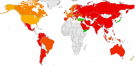 Carte mondiale de la piraterie sur Android