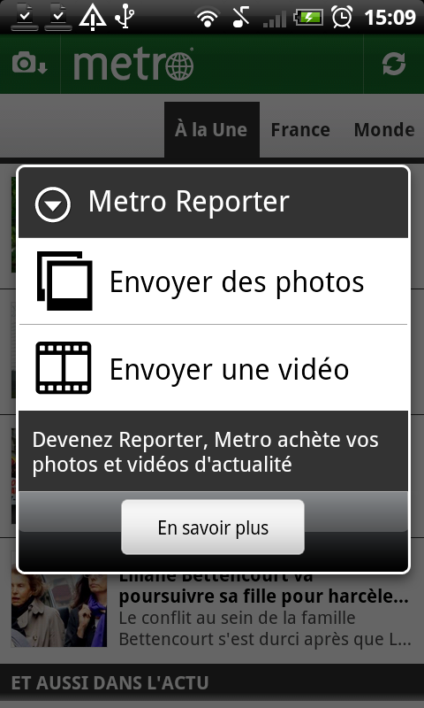 (exclu) Découverte de l&rsquo;application Metro France pour Android