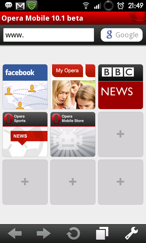 Le navigateur Opera Mobile 10.1 disponible sur Android (Màj)