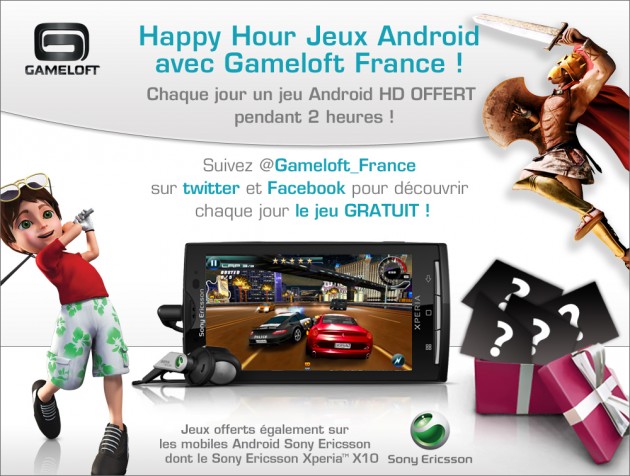 Gameloft va lancer ses « Happy Hour » à partir de mercredi : un jeu offert pendant 2 heures