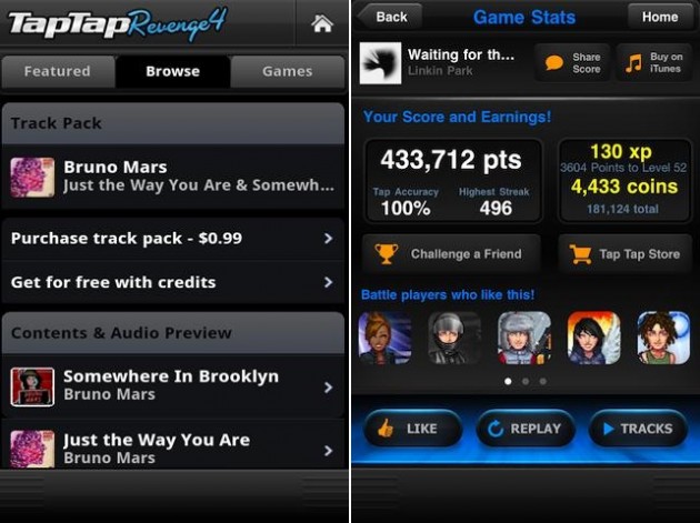 Tap Tap Revenge 4 est disponible sur l&rsquo;Android Market