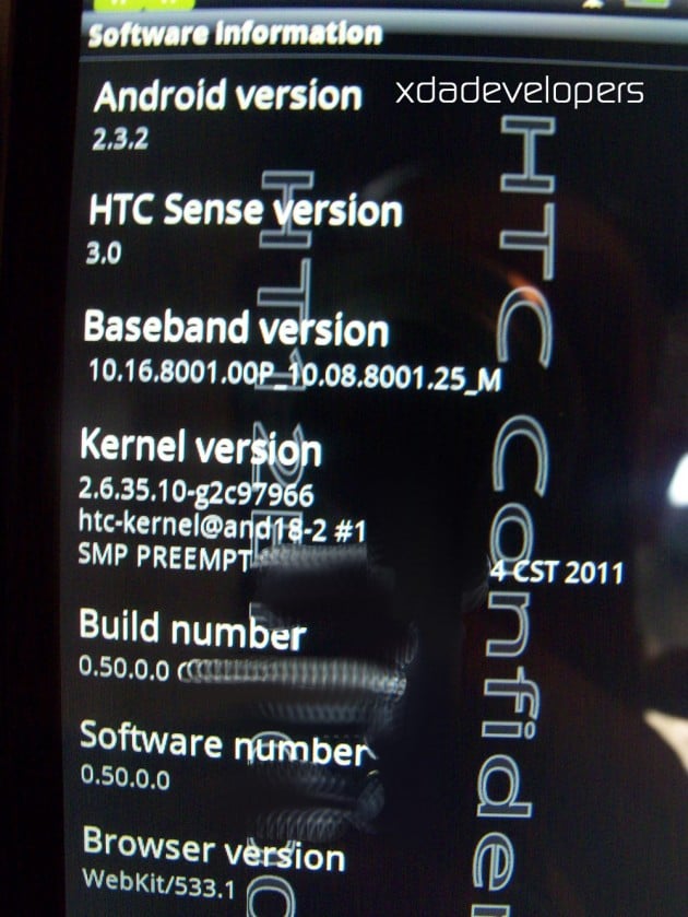 Des photos du HTC Pyramid avec HTC Sense 3.0 !