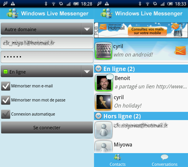 Le client officiel Windows Live Messenger sera disponible dès lundi sur Android