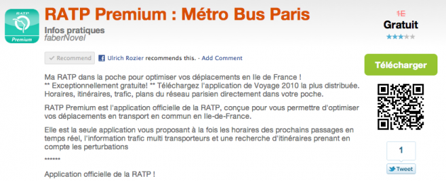 L&rsquo;application RATP Premium gratuite temporairement