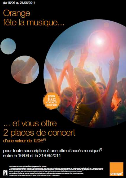 Orange offre 120€ en places de concert pour les nouveaux clients Origami Style et de l&rsquo;option Open musique