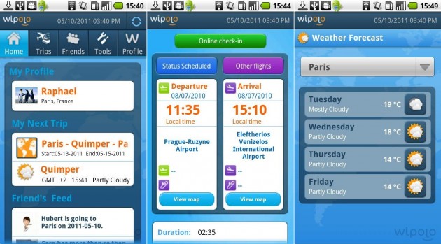 Wipolo, l&rsquo;application pour les voyageurs maintenant sous Android