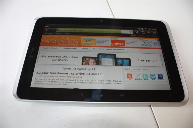 Test de la tablette HTC Flyer sous Android