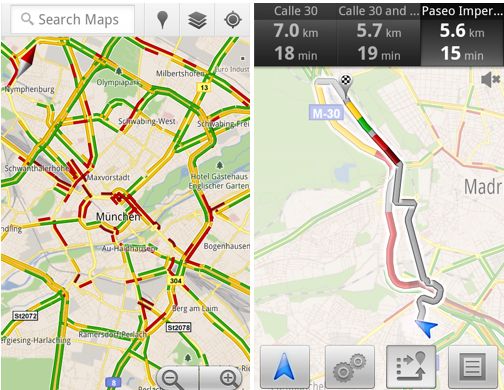 Google Maps : La couverture trafic s&rsquo;invite dans 13 nouveaux pays européens