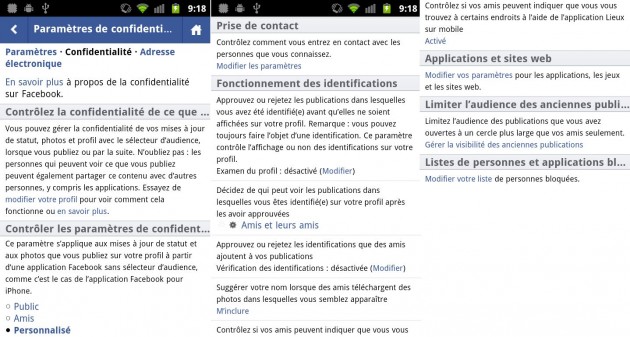 L&rsquo;application Facebook mise à jour : amélioration de l&rsquo;interface et ajout des paramètres de confidentialité