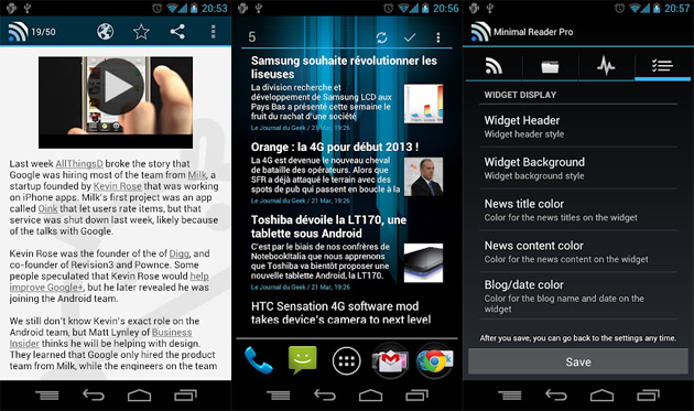 Application-Android-Minimal-Reader