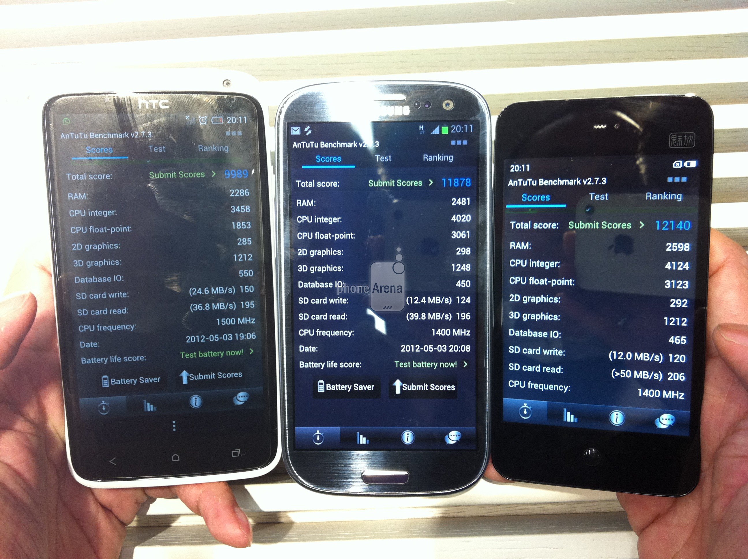 Comparaison du HTC One X face au Samsung Galaxy S3