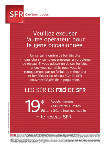 SFR tacle Free Mobile