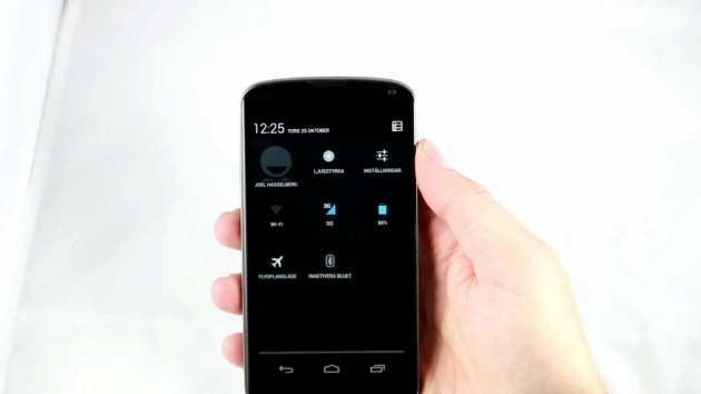 Vidéo de prise en main du LG Nexus 4 avec Android 4.2