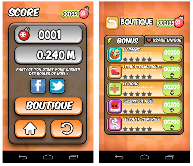 jeu Android Orange Noël