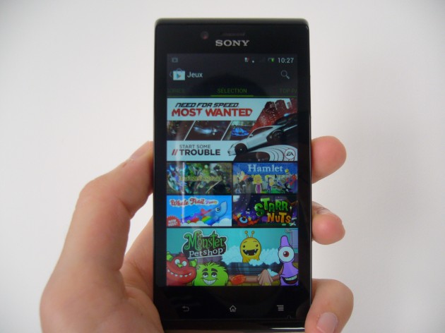 Test du Sony Xperia J - L'écran dans la vraie vie