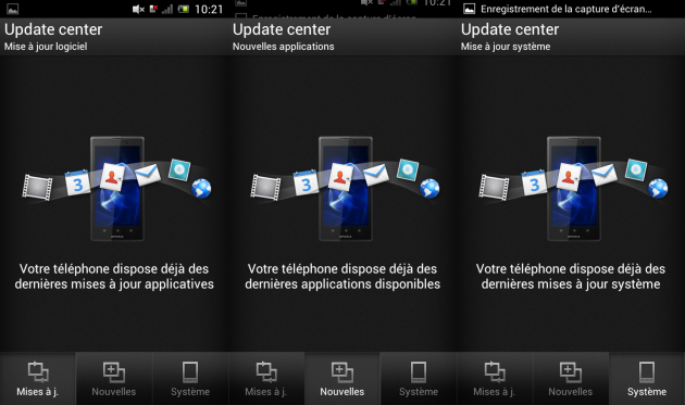 Test Sony Xperia J - Android - Update Center