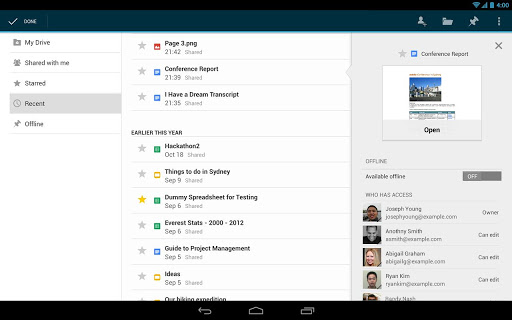 Google Drive, la mise à jour 1.1.4 est disponible sur Play Store