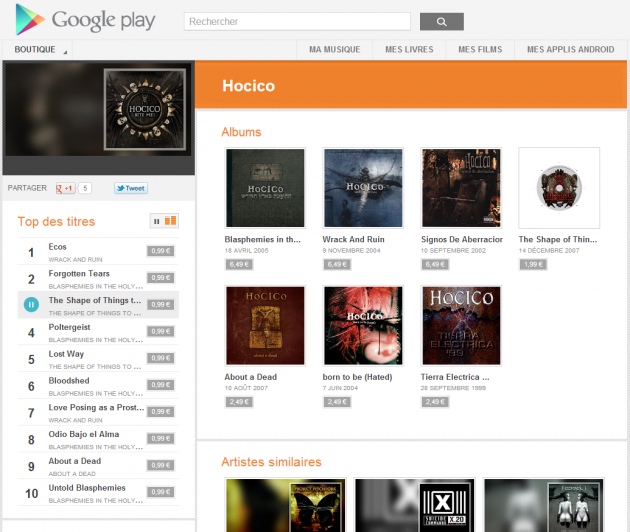 Google Play Musique, l&rsquo;achat et le stockage en ligne sont désormais officiellement disponibles en France