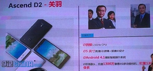 L&rsquo;Ascend D2 serait le premier mobile Full-HD de Huawei